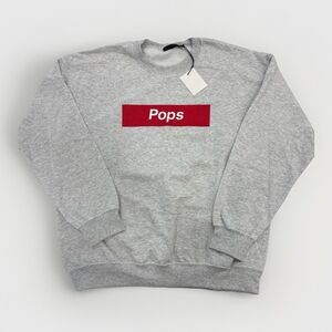 Hatch Sweater Mens Size Large Gray Pops New Dad Pullover Crewneck NWT